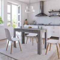 Berkfield Home Dining Table Concrete Grey 120x60x76 cm Engineered Wood | Size: 120 x 60 x 76 cm