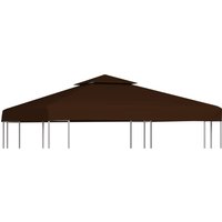 Berkfield Home 2-Tier Gazebo Top Cover 310 g/m ² 3x3 m Brown