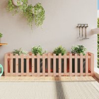 Berkfield Home Garden Raised Bed with Fence Design 200x50x50 cm Solid Wood Douglas in Brown | Size: 200 x 50 x 50 cm