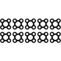 Berkfield Home Mat Connectors 10 pcs Rubber Black