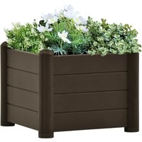 Berkfield Home Garden Raised Bed PP Mocha 43x43x35 cm in Black | Size: 43 x 43 x 35 cm