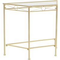 Berkfield Home Side Table Vintage Style Metal 87x34x73 cm Gold | Size: 87 x 34 x 73 cm
