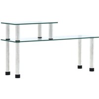 Berkfield Home Kitchen Shelf Transparent 45x16x26 cm Tempered Glass in Black | Size: 45 x 16 x 26 cm