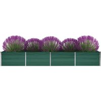 Berkfield Home Garden Raised Bed Galvanised Steel 320x80x45 cm Green | Size: 320 x 80 x 45 cm