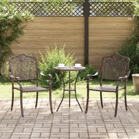 Garden Chairs 2 pcs Cast Aluminium