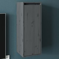 Berkfield Home Wall Cabinet Grey 30x30x80 cm Solid Wood Pine | Size: 30 x 30 x 80 cm