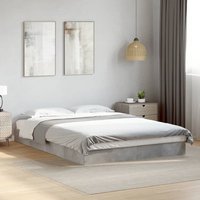Berkfield Home Bed Frame without Mattress Concrete Grey 140x200 cm