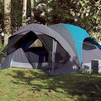 Berkfield Home Family Tent Cabin 6-Person Blue Waterproof