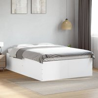 Berkfield Home Bed Frame without Mattress White 135x190 cm Double