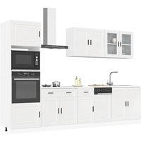 7 Piece Kitchen Cabinet Set Kalmar High Gloss Engineered Wood
