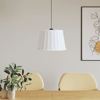 Berkfield Home Ceiling Lamp Shade White √ò40x26 cm Wicker | Size: 40x26 cm