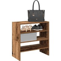 Berkfield Home Shoe Racks 2 pcs Stackable Old Wood 60x30x30.5 cm in Brown