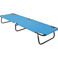 Berkfield Home Folding Sun Lounger Steel Turquoise Blue