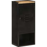 Berkfield Home Bathroom Cabinet 40x27x90 cm Iron & Solid Wood Mango | Size: 40 x 27 x 90 cm