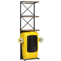 Berkfield Home Tractor Wine Cabinet Yellow 49x31x172 cm Solid Mango Wood | Size: 49 x 31 x 172 cm