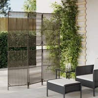 Room Divider 3 Panels Poly Rattan