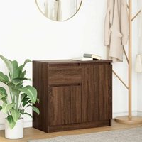 Sideboard Drawer Oak 71x35x65 cm Engineered Wood x 35 x 65 cm