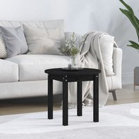 Berkfield Home Coffee Table Black Ø 45x40 cm Solid Wood Pine