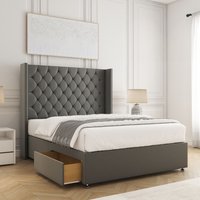 Winchester Plush Divan Bed 54" Headboard 2Drawers Footend & Mattress Double