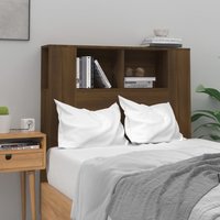 Berkfield Home Headboard Cabinet Brown Oak 100x18.5x104.5 cm