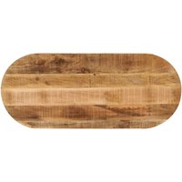 Berkfield Home Table Top 90x40x2.5 cm Oval Solid Wood Rough Mango in Brown