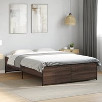 Bed Frame without Mattress Oak 140x190 cm