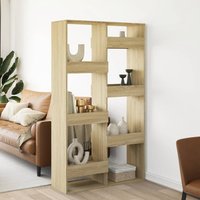 Berkfield Home Room Divider Sonoma Oak 100x33x175 cm Engineered Wood in Brown | Size: 100 x 33 x 175 cm
