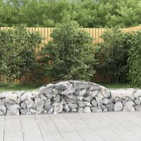 Berkfield Home Arched Gabion Baskets 17 pcs 300x50x40/60 cm Galvanised Iron in Silver