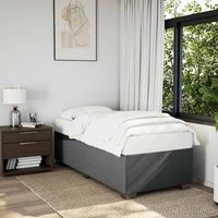 Berkfield Home Bed Frame without Mattress Dark Grey Single Fabric in Grey | Size: Single