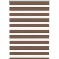 Berkfield Home Zebra Blind Brown 95x150 cm Fabric Width 90.9 cm Polyester