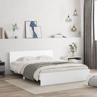 Berkfield Home Bed Frame without Mattress White 150x200 cm King Size