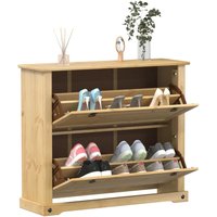Shoe Cabinet Corona 99x32x85 cm Solid Wood Pine x 32 x 85 cm