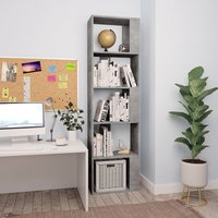 Berkfield Home Book Cabinet/Room Divider Concrete Grey 45x24x159 cm Engineered Wood | Size: 45 x 24 x 159 cm