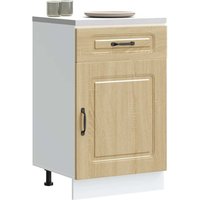 Berkfield Home Kitchen Base Cabinet Kalmar Sonoma Oak Engineered Wood in Brown