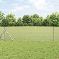 Fence Post Set Set 2 Galvanised steel 25 x 0.5 m Durable