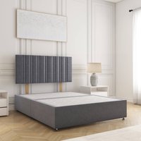 Sienna Divan Bed Plush Velvet 24" Headboard & No Mattress No Drawers King