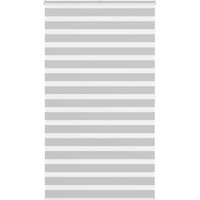 Berkfield Home Zebra Blind Light Grey 130x200 cm Fabric Width 125.9 cm Polyester