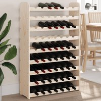 Berkfield Home Wine Rack 72.5x25x111.5 cm Solid Wood Pine in Brown