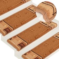 Stair Mats Self adhesive 5 pcs 65x21x4 cm