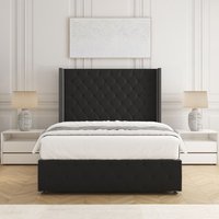 Mayfair Plush Velvet Divan Bed 54" Headboard & Mattress No Drawers Single