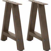 Berkfield Home Coffee Table Legs A-Shaped 2 pcs 38x(42-43) cm Steel in Black