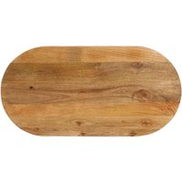 Berkfield Home Table Top 140x50x2.5 cm Oval Solid Wood Mango in Brown