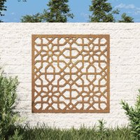 Berkfield Home Garden Wall Decoration 55x55 cm Corten Steel Moorish Design in Brown