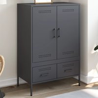 Berkfield Home Highboard Anthracite 68x39x101.5 cm Steel in Black