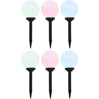 Berkfield Home Outdoor Solar Lamps 6 pcs LED Spherical 20 cm RGB in White