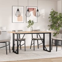 Berkfield Home Dining Table Legs O-Frame 120x60x73 cm Steel in Black | Size: 120 x 60 x 73 cm