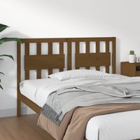 Berkfield Home Bed Headboard Honey Brown 125.5x4x100 cm Solid Wood Pine