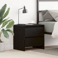 Berkfield Home Bedside Cabinet Black Oak 45x34x44, 5 cm Engineered Wood