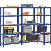5 Layer Storage Shelves 3 pcs Steel&Engineered Wood