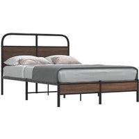 Bed Frame without Mattress 140x200 cm Oak Engineered Wood